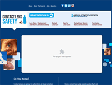 Tablet Screenshot of contactlenssafety.org